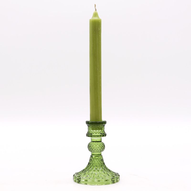 Set of 2 Vintage Dinner Candle Holder - Garden Jade