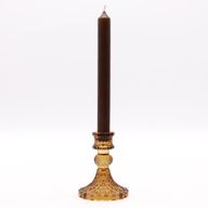 Set of 2 Vintage Dinner Candle Holder -  Antique Amber