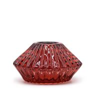 Set of 2  Flower Flip Dinner Candle / Tealight Holder -  Vampire Red