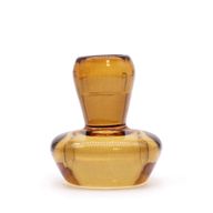 Set of 2 Mushroom Flip Dinner Candle / Tealight Holder - Antique Amber