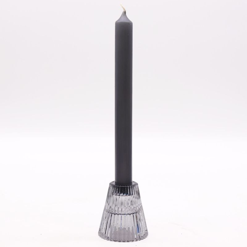 Set of 2  Flip Dinner Candle / Tealight Holder - Midnight Grey