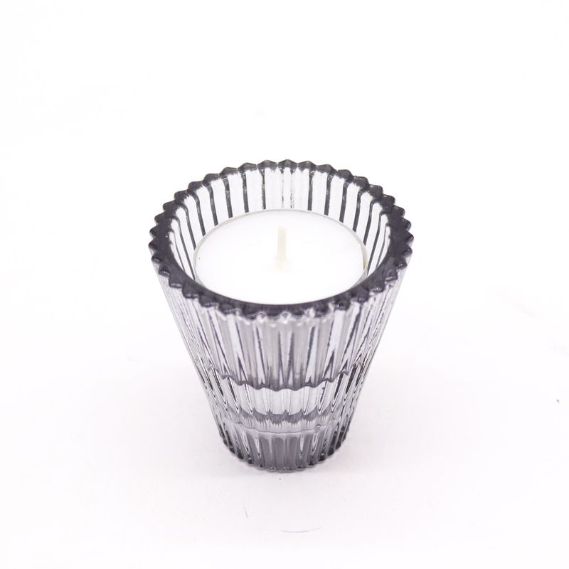 Set of 2  Flip Dinner Candle / Tealight Holder - Midnight Grey