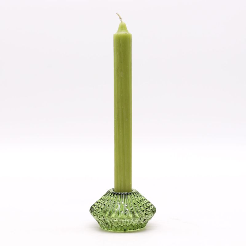 Set of 2  Flower Flip Dinner Candle / Tealight Holder -  Garden Jade