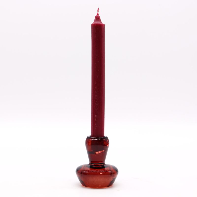 Set of 2 Mushroom Flip Dinner Candle / Tealight Holder - Vampire Red