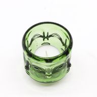 Set of 2 Buddha Faces Candle Jar - Garden Jade