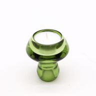 Set of 2 Mushroom Flip Dinner Candle / Tealight Holder - Garden Jade