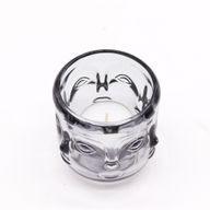 Set of 2 Buddha Faces Candle Jar - Midnight Grey