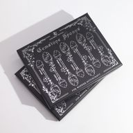 Set of 7 Dark Silver Gemstone Crystal Witch Spoons