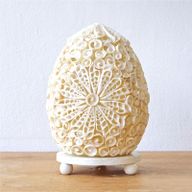 Boho Sea Shell Lamp - Cut Art Shell Oval - 15cm
