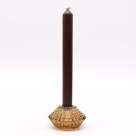 Set of 2  Flower Flip Dinner Candle / Tealight Holder -  Antique Amber