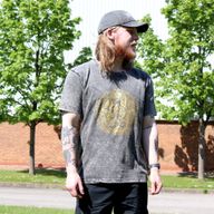 Nomad Sari Stonewashed Cotton T-Shirt – Hamsa – Dark Grey – XL