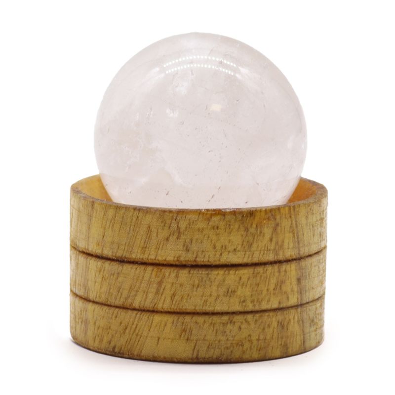 Gemstone Sphere 40mm - Clear Quartz with Stand
