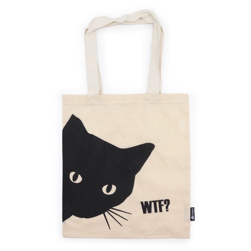 Nomad Sari Nomad Sari Iconic Basic Tote Bag - Black Cat - Natural 4oz
