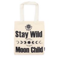 Nomad Sari Iconic Basic Tote Bag - Stay Wild, Moon Child - Natural 4oz