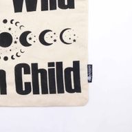 Nomad Sari Iconic Basic Tote Bag - Stay Wild, Moon Child - Natural 4oz