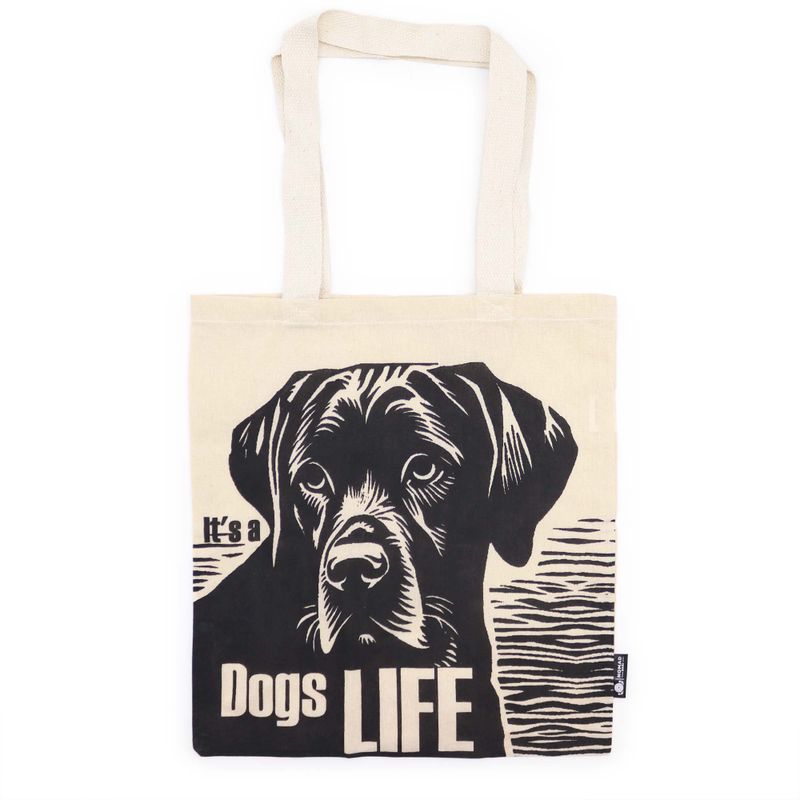 Nomad Sari Iconic Basic Tote Bag - Dog's Life - Natural 4oz
