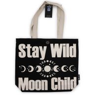 Nomad Sari Iconic Classic Tote Bag - Stay Wild, Mood Child - Black Natural 10oz