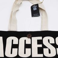 Nomad Sari Iconic Classic Tote Bag - ACCESS ALL AREAS - Black Natural 10oz