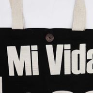 Nomad Sari Iconic Classic Tote Bag - Mi Vida Loca - Black Natural 10oz