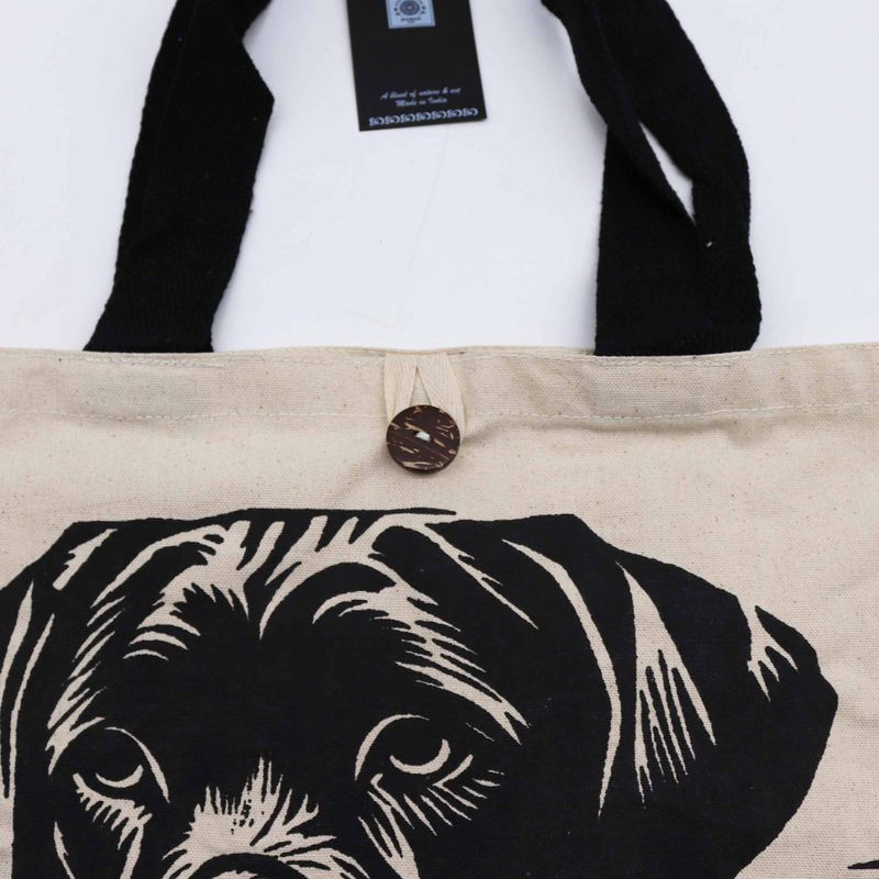 Nomad Sari Iconic Classic Tote Bag - It's a Dogs Life - White 10oz