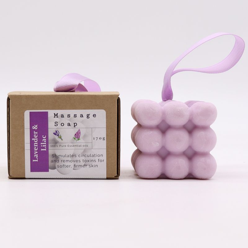 Boxed Single Massage Soaps - Lavender & Lilac
