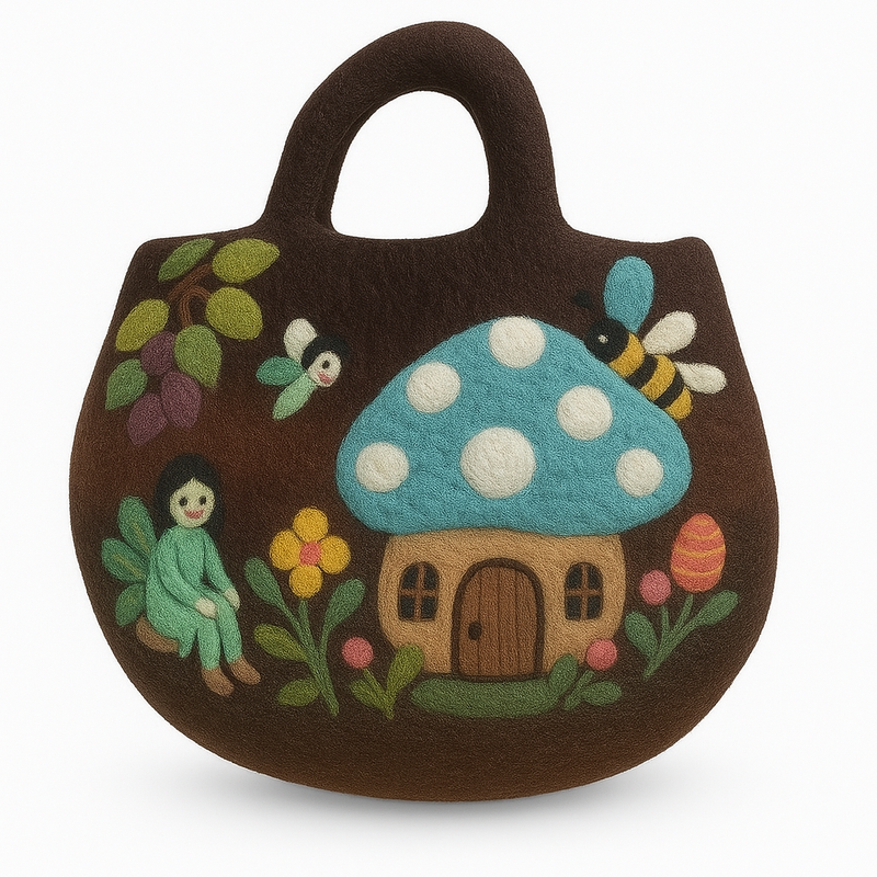 Fairy Garden Felted Bag - 35x27cm