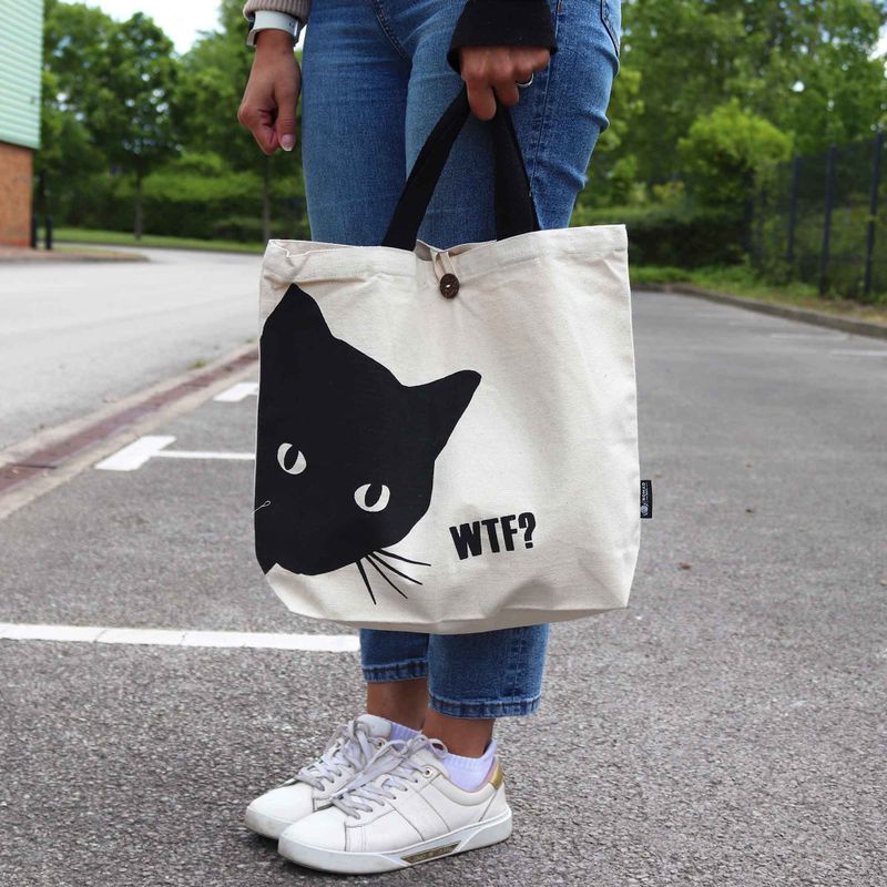 Nomad Sari Iconic Classic Tote Bag - Black Cat - Natural 10oz