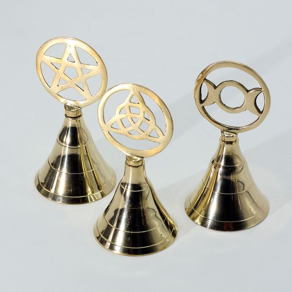 Altar Brass Bell - Pentagram