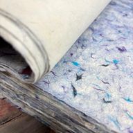 Lokta Craft / Wrapping Paper (51x76cm) - Blue Cotton