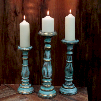 Wooden Candle Holders