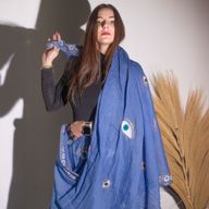 Nomad Sari On the Med Collection - Pario - Sea Blue & Gold Fish Design