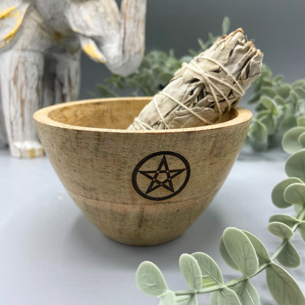 Wooden Smudge and Ritual Offering Bowls