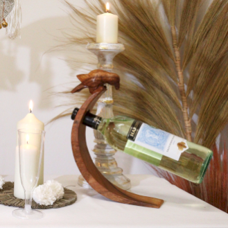Suar Wood Balance Wine Holders