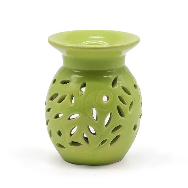 Floral Oil Burner - Lime