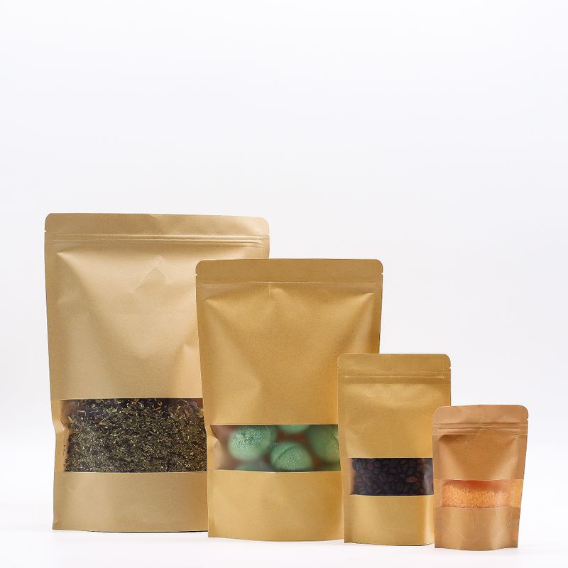 10x Kraft Window Bag 10x16 cm