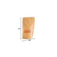 10x Kraft Window Bag 10x16 cm
