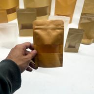 10x Kraft Window Bag 10x16 cm