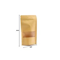 10x Kraft Window Bag 12x20 cm