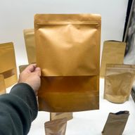 10x Kraft Window Bag 16 x24 cm