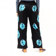 Japanese Style Lounge Pants - Black & Blue - L