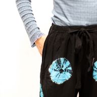 Japanese Style Lounge Pants - Black & Blue - L