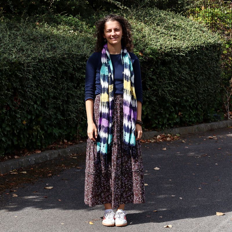 Boho Java Art Stole/Scarf - Multi Stripes - 62x200cm