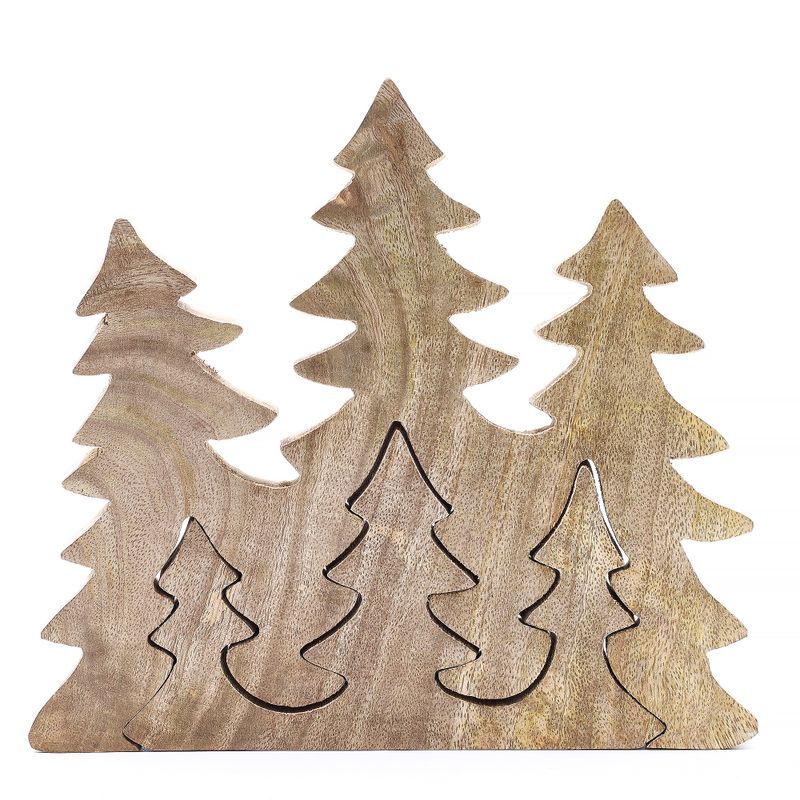 Lost in the Forrest - Three Trees 3D Wooden Decoration - 20x23cm