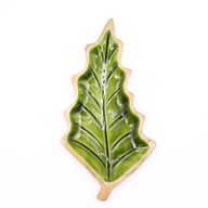 Lost in the Forrest -  Enamel Leaf Wooden Bowl - 33x17cm