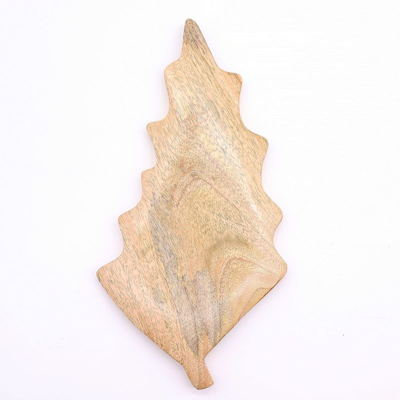 Lost in the Forrest -  Enamel Leaf Wooden Bowl - 33x17cm