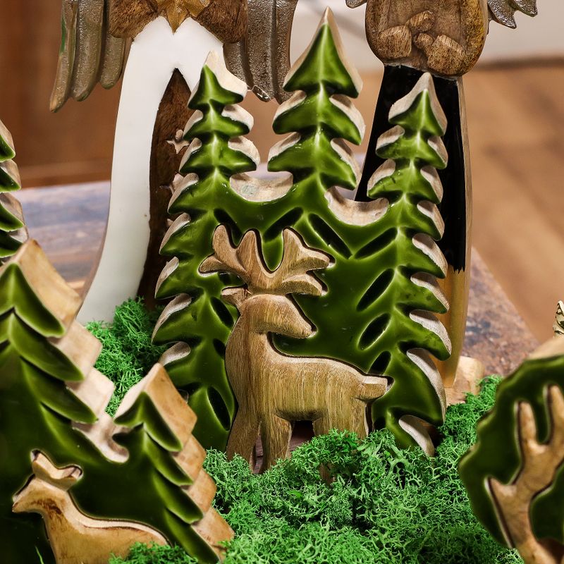Lost in the Forrest - Stag in the Forrest 3D Wooden Decoration - 25x15cm