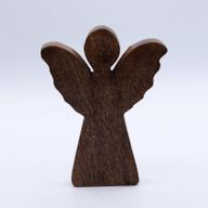 Medium Mango Wood Angel - Gold Decor