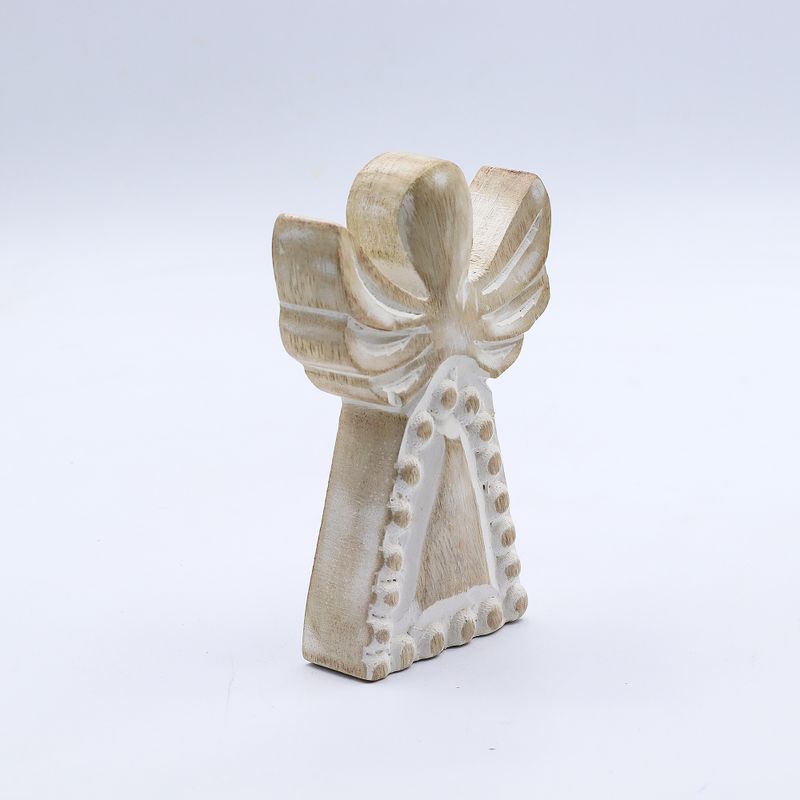 Mango Wood Angel - Whitewash