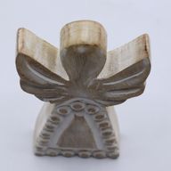 Mango Wood Angel - Whitewash