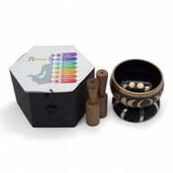 Moon Phase Singing Bowl Set- Black 10.7cm